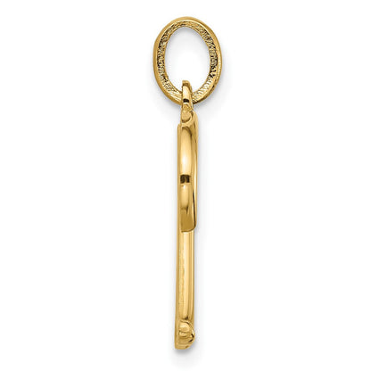 14k Yellow Gold Fancy Letter M Initial Pendant