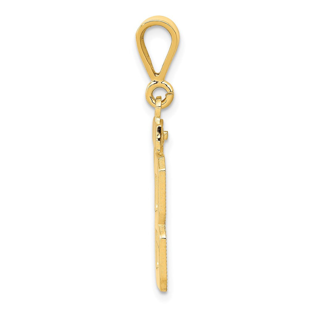 14k Yellow Gold Medium Polished Number 88 Charm Pendant