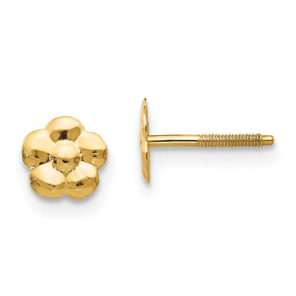 14k Yellow Gold Madi K Flower Stud Earrings
