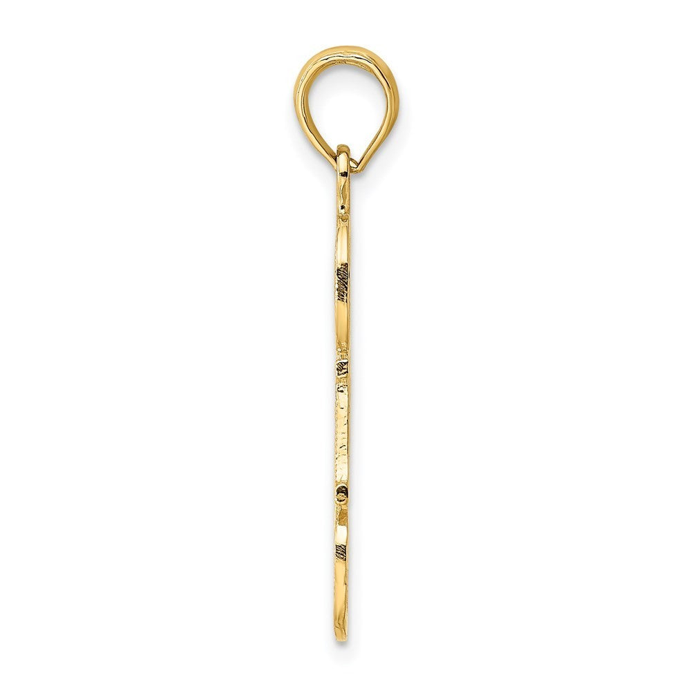 14k Yellow Gold #1 DAD Cut-out Charm Pendant