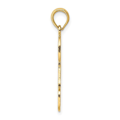 14k Yellow Gold #1 DAD Cut-out Charm Pendant