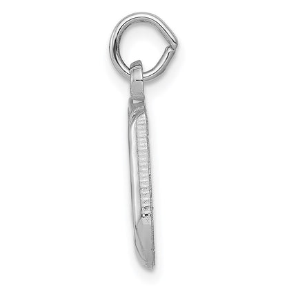 14k White Gold Polished Musical Notes Charm Pendant