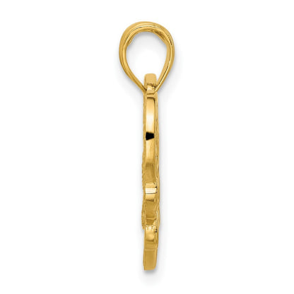 14k Yellow Gold Fancy Sweet 16 Charm Pendant