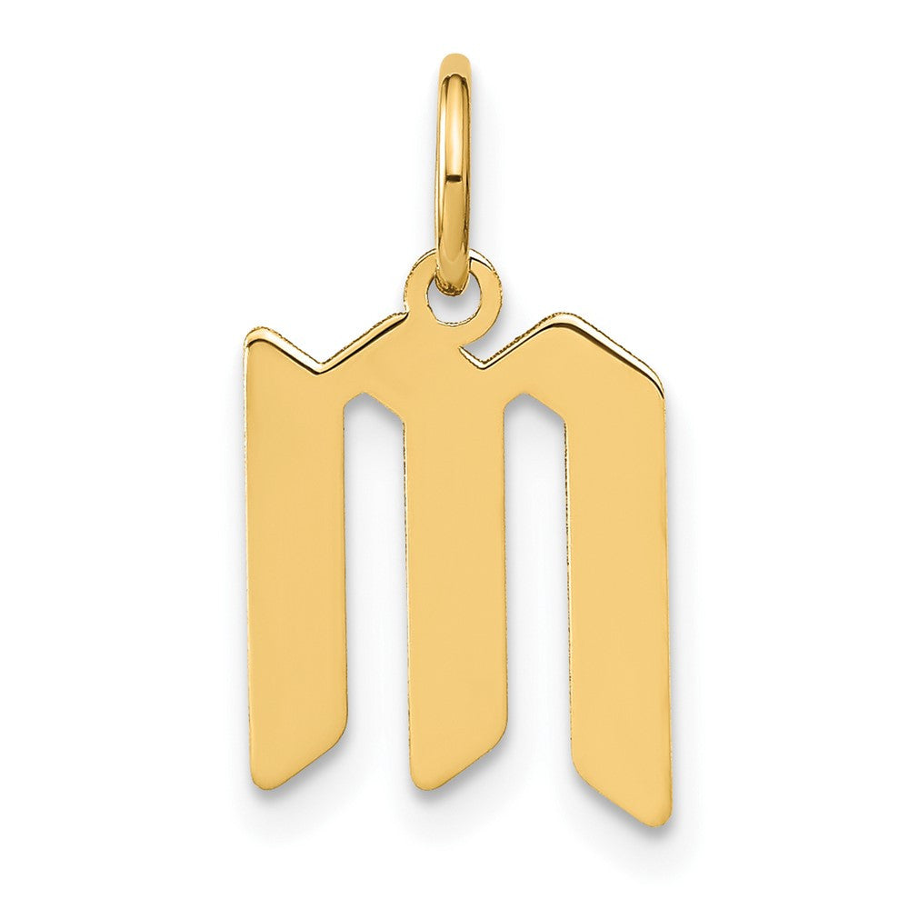 14k Yellow Gold Letter M Initial Pendant