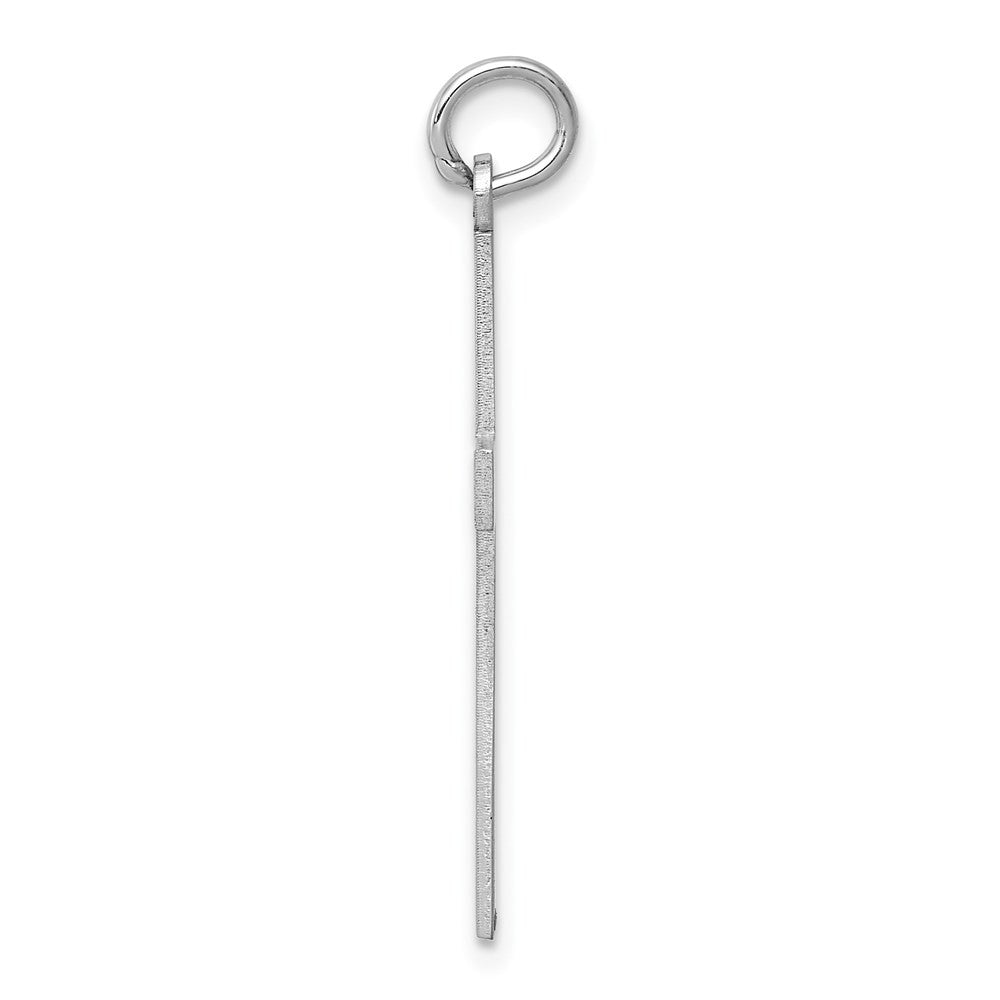 14k White Gold Laser Designed Cross Pendant