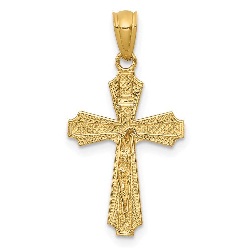 14k Yellow Gold Gold Polished Small Passion Crucifix Pendant