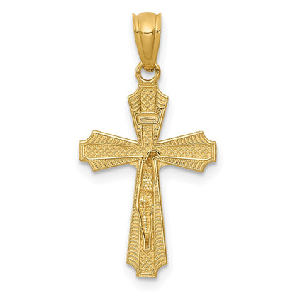14k Yellow Gold Gold Polished Small Passion Crucifix Pendant