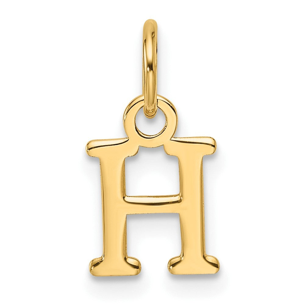 14k Yellow Gold Cutout Letter H Initial Pendant
