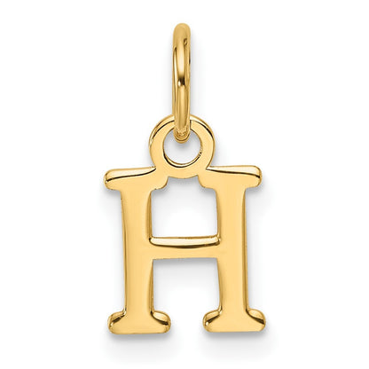 14k Yellow Gold Cutout Letter H Initial Pendant