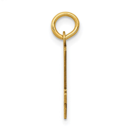 14k Yellow Gold Small Elongated Number 24 Charm Pendant