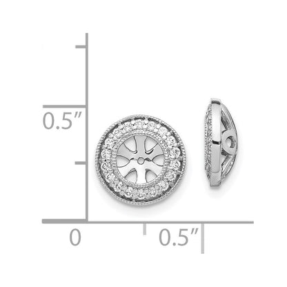 14k White Gold 1/3ct Diamond Earring Jackets