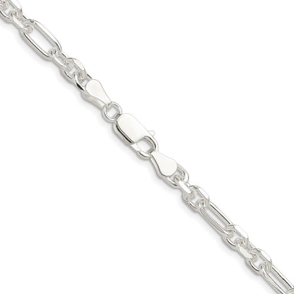 Sterling Silver Diamond-Cut 3 Short Plus 1 Long Cable Link Chain Necklace 22"