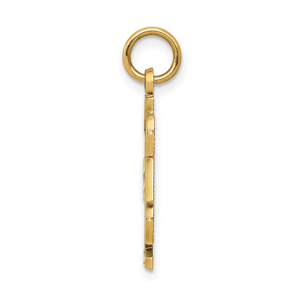14k Yellow Gold #1 DAD Charm Pendant