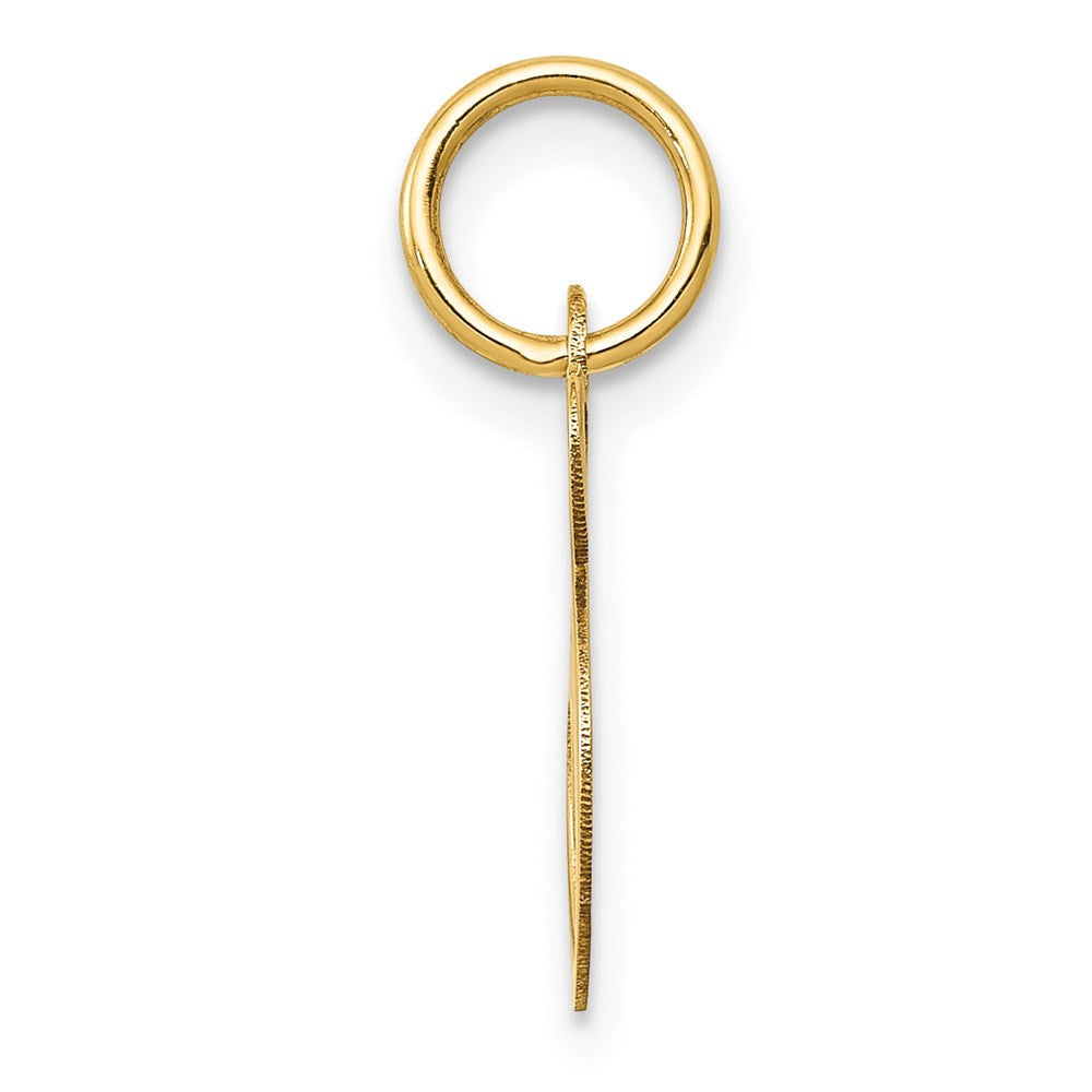 14k Yellow Gold Small Fancy Script Letter S Initial Charm Pendant