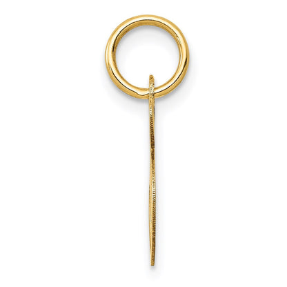 14k Yellow Gold Small Fancy Script Letter S Initial Charm Pendant