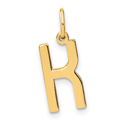 14k Yellow Gold Letter K Initial Pendant