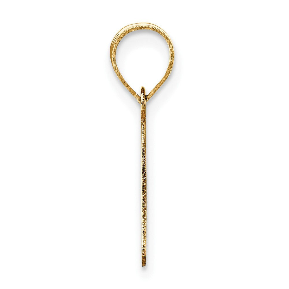 14k Yellow Gold Polished Bubble Letter P Initial Pendant