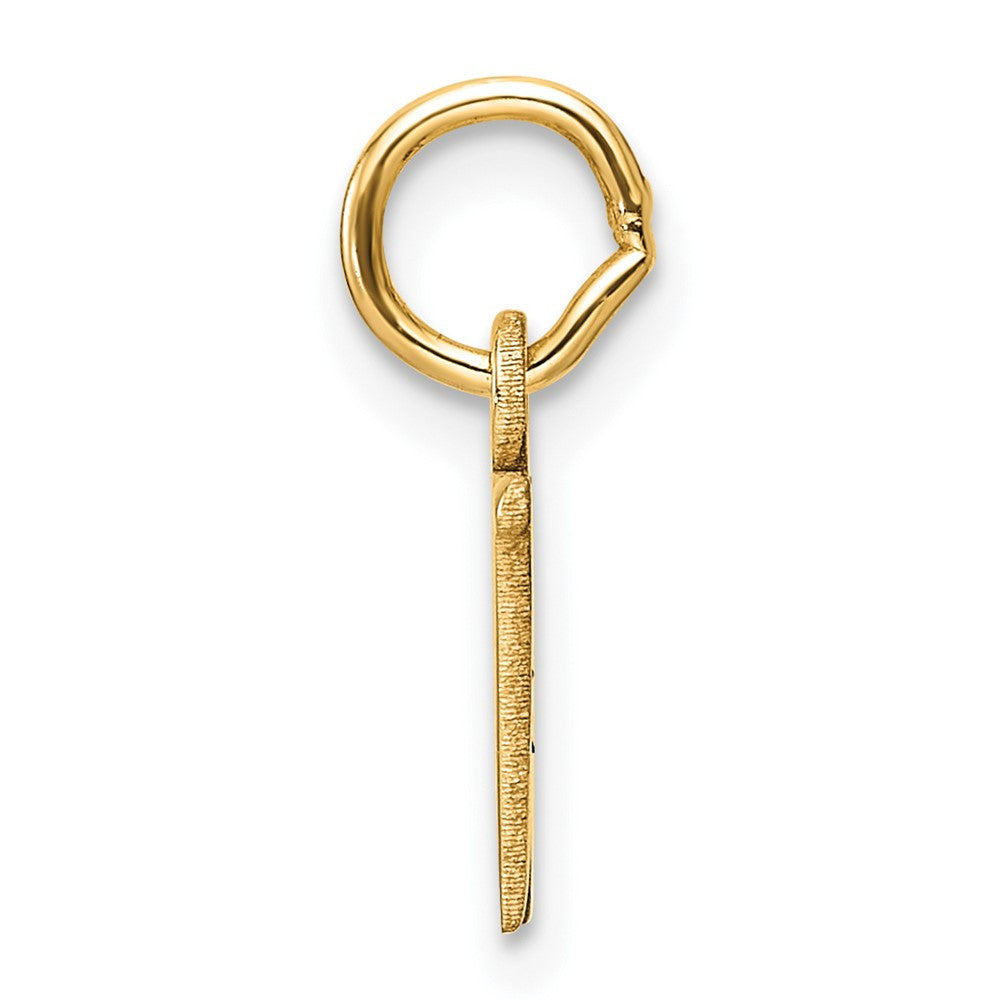 14k Yellow Gold Cutout Letter W Initial Pendant