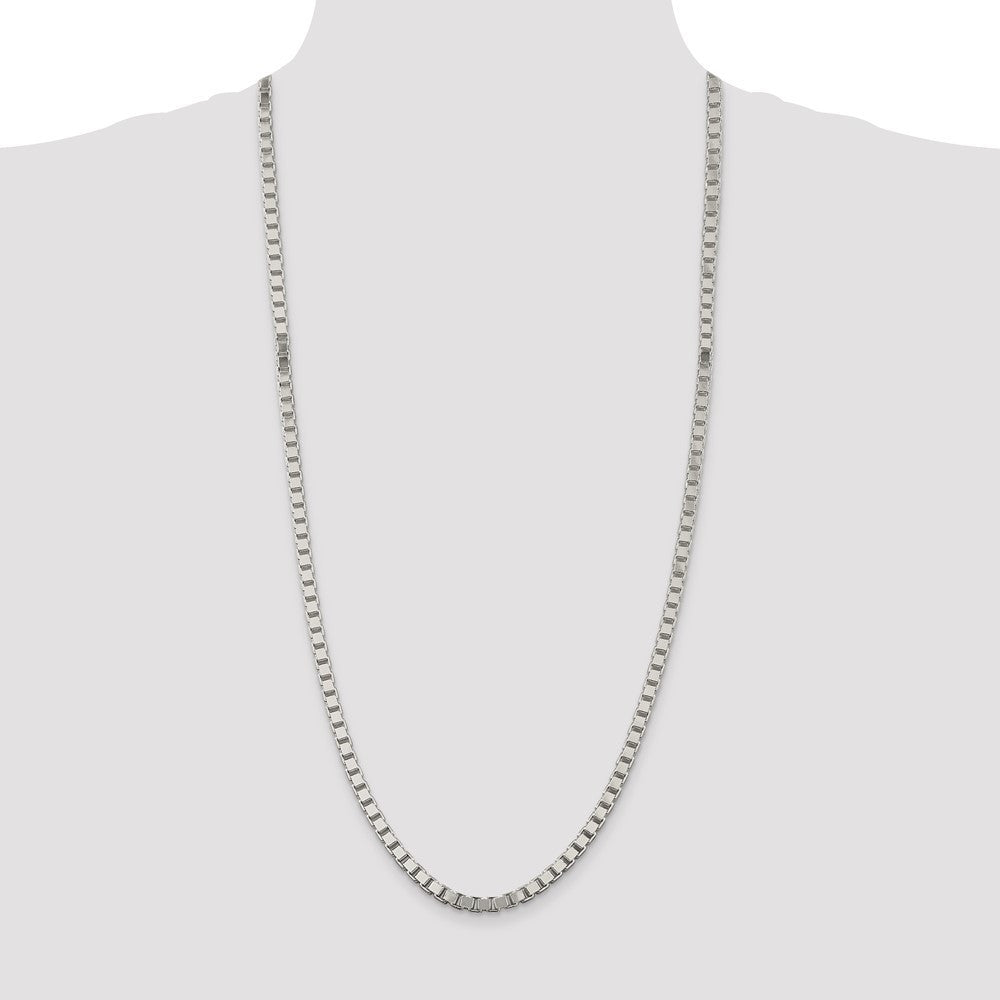 Sterling Silver 4.5mm Box Chain Necklace 30"