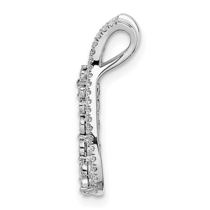 14k White Gold Diamond Chain Slide