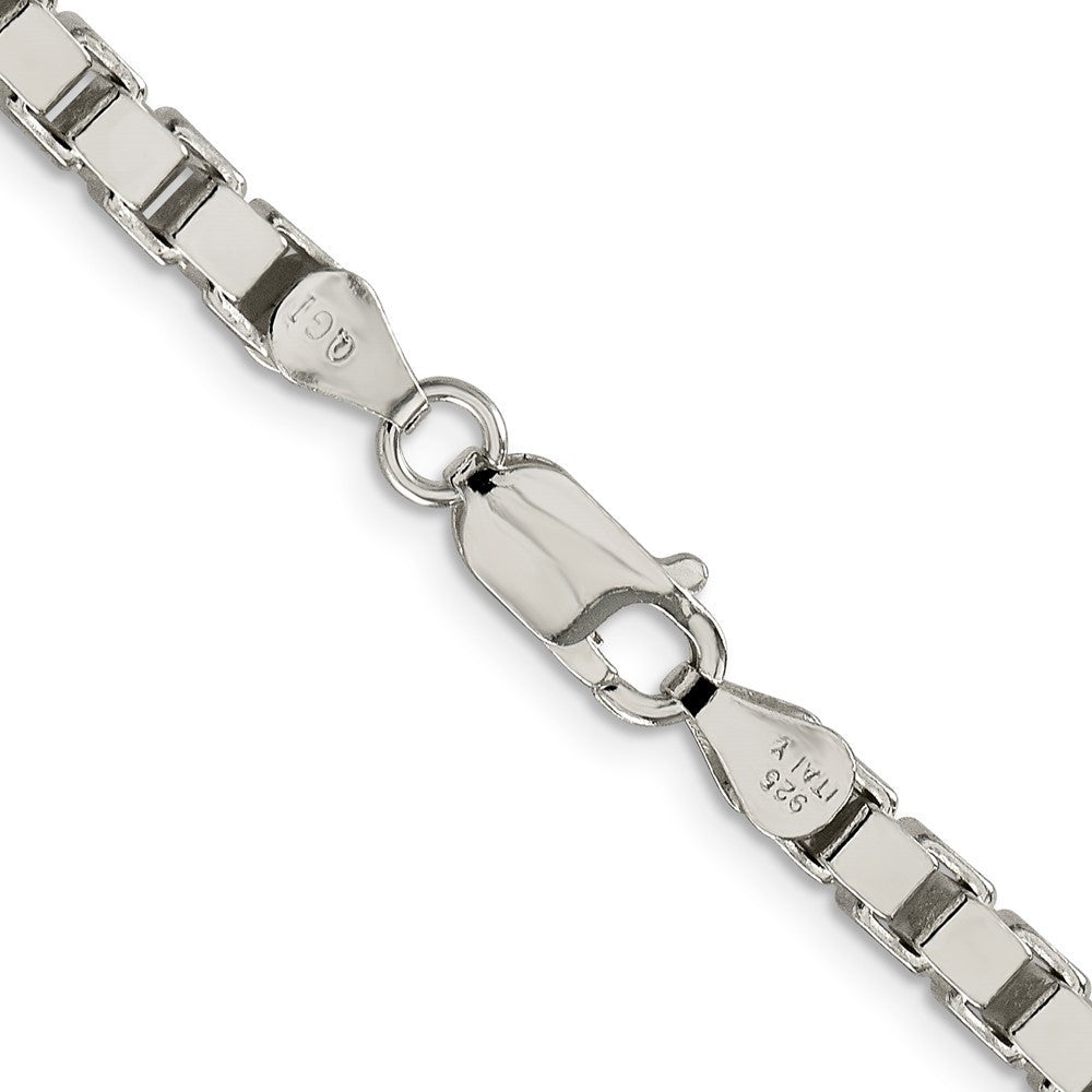 Sterling Silver 4.5mm Box Chain Necklace 18"