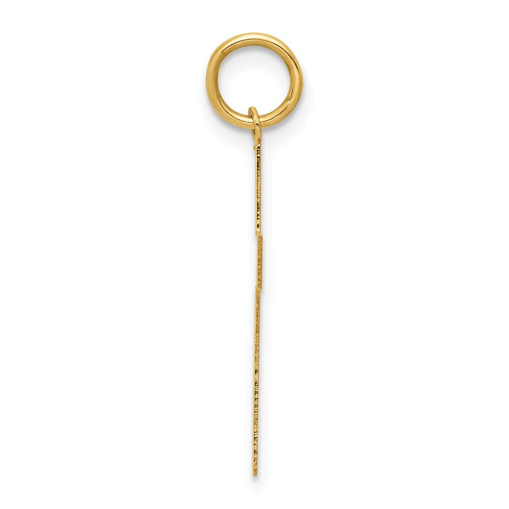 14k Yellow Gold Polished Cross Pendant