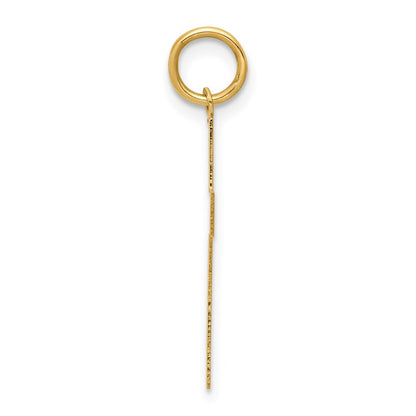 14k Yellow Gold Polished Cross Pendant