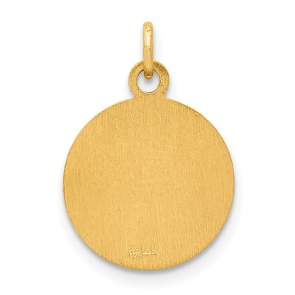 14k Yellow Gold Saint Matthew Medal Charm Pendant