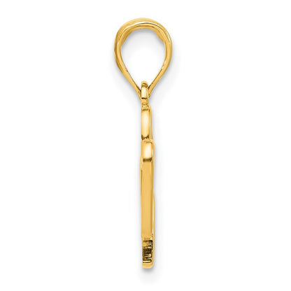14k Yellow Gold Polished Triple Heart Pendant