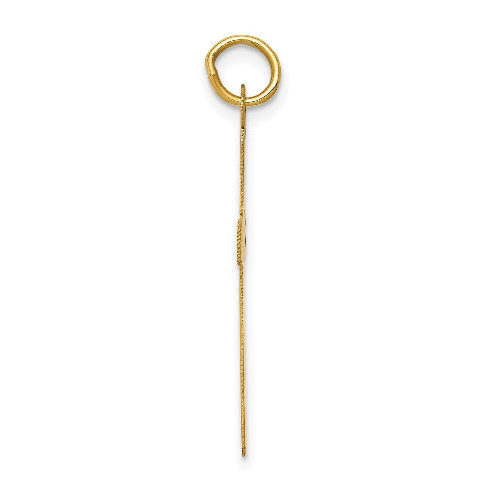 14k Yellow Gold Polished Cross Pendant