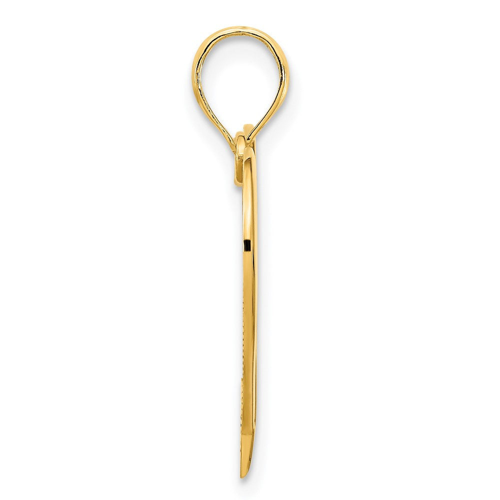 14k Yellow Gold Open Heart Pendant
