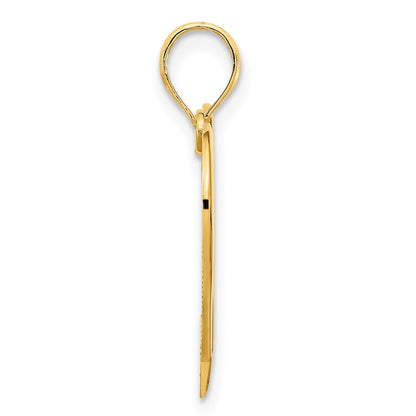 14k Yellow Gold Open Heart Pendant