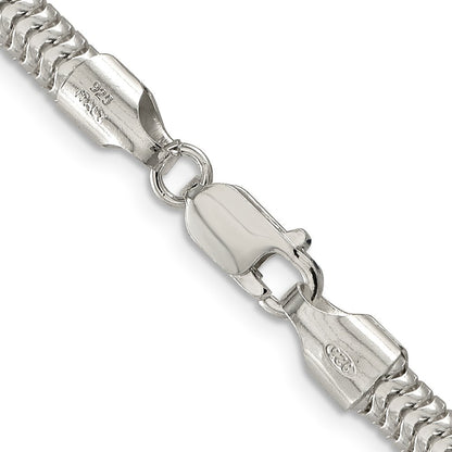 Sterling Silver 5mm Round Snake Chain Necklace 24"