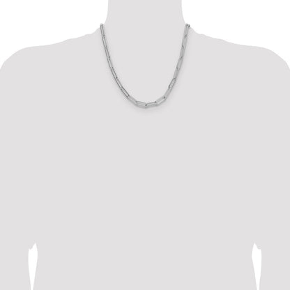 Sterling Silver Polished 6.5mm Paperclip Chain Necklace 20"