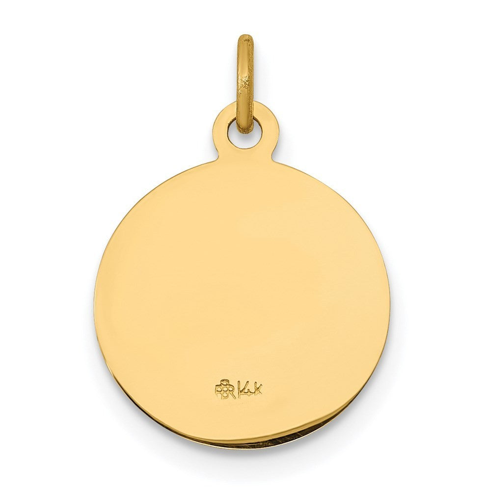 14k Yellow Gold Saint John Medal Charm Pendant