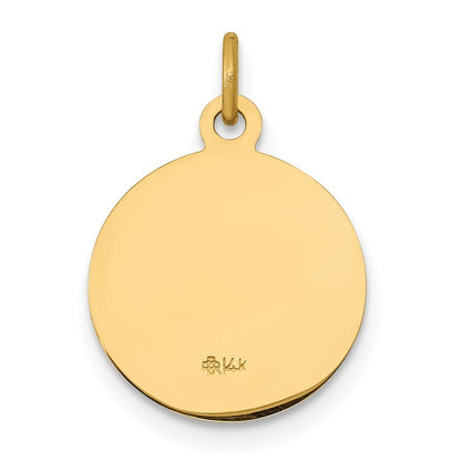 14k Yellow Gold Saint John Medal Charm Pendant