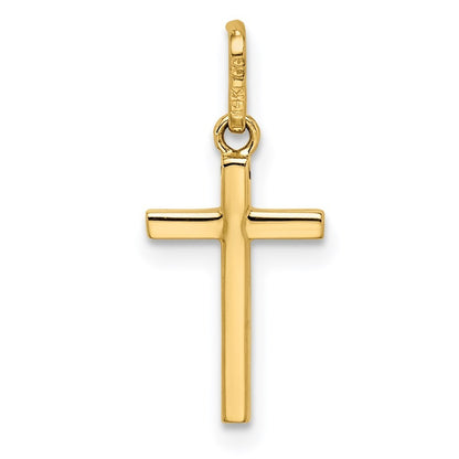 14k Yellow Gold Polished Cross Pendant