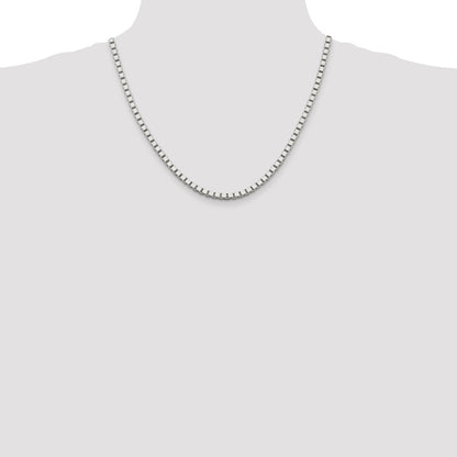 Sterling Silver 3.75mm Box Chain Necklace 20"