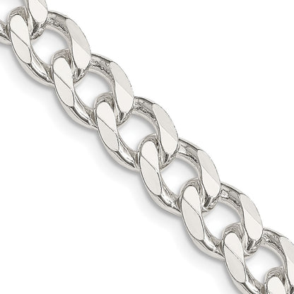 Sterling Silver 8.3mm Curb Chain Necklace 24"