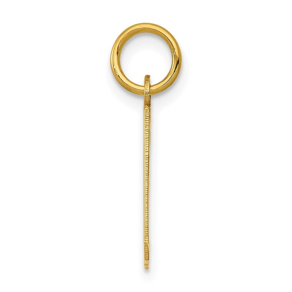 14k Yellow Gold Small Elongated Number 31 Charm Pendant