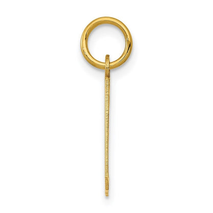 14k Yellow Gold Small Elongated Number 31 Charm Pendant