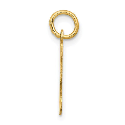 14k Yellow Gold Small Elongated Number 36 Charm Pendant