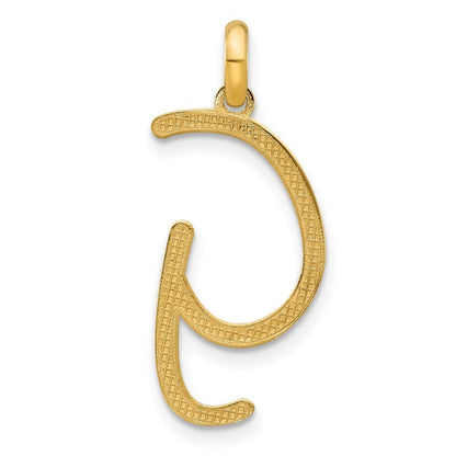 14k Yellow Gold Fancy Letter G Initial Pendant
