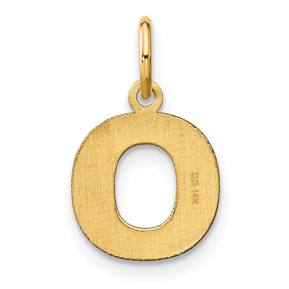 14k Yellow Gold Letter O Initial Pendant