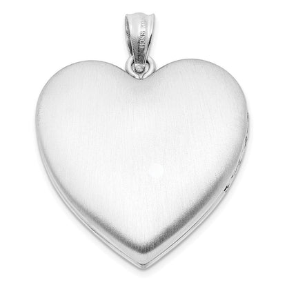 Sterling Silver Rhod-plated Forever in My Heart Ash Holder Heart Locket Pendant
