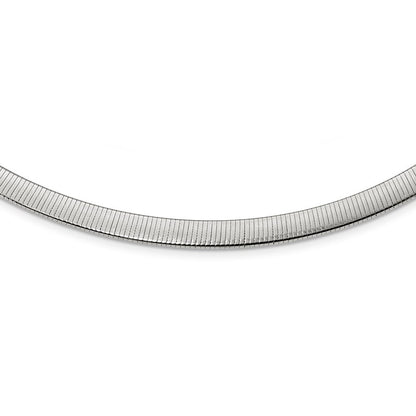 Sterling Silver Flash Gold-plate Reversible 5.75mm Cubetto Chain Necklace 18"