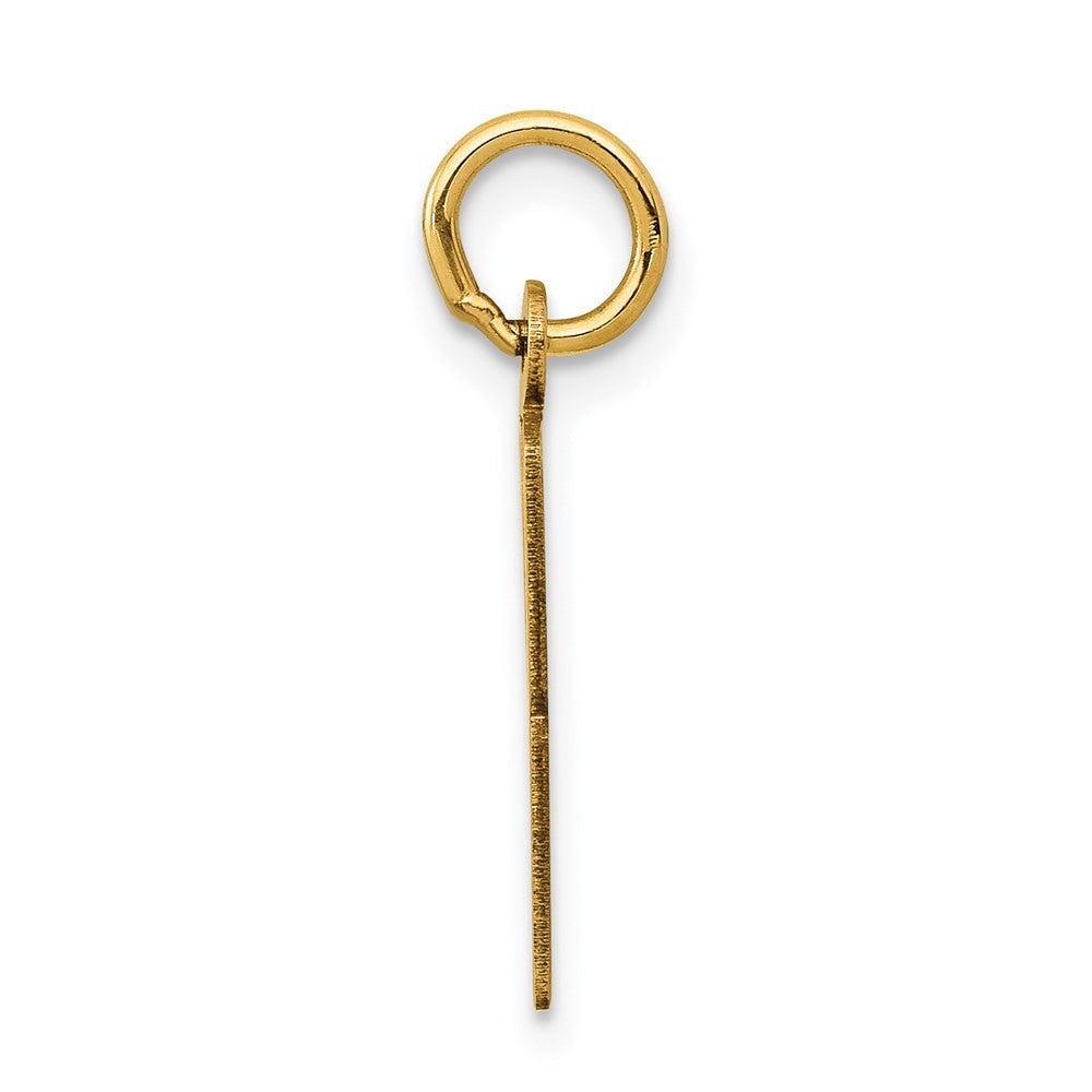 14k Yellow Gold Small Elongated Number 38 Charm Pendant
