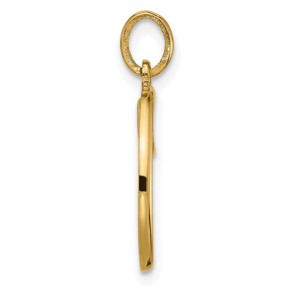 14k Yellow Gold Fancy Letter O Initial Pendant