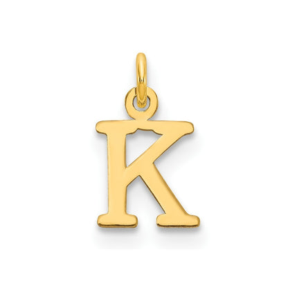 14k Yellow Gold Cutout Letter K Initial Pendant
