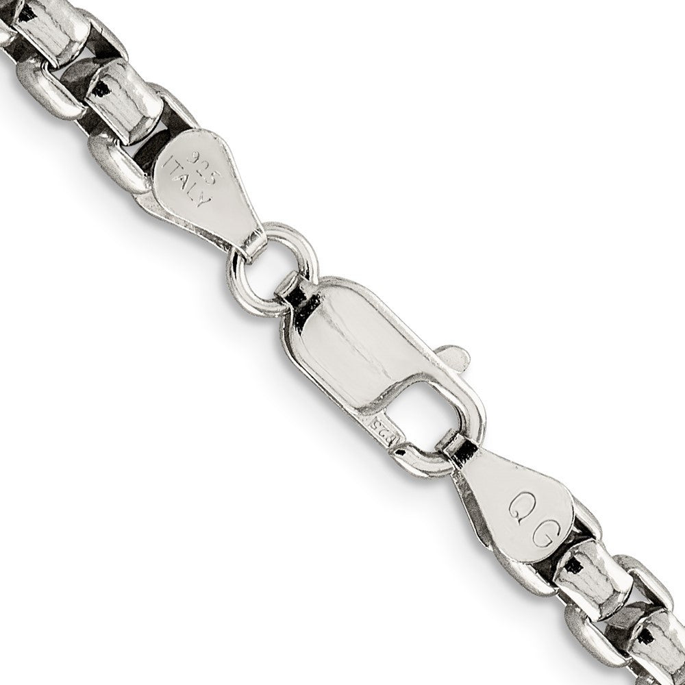 Sterling Silver 5.2mm Round Box Chain Necklace 18"